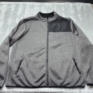 Browning Jacket Mens 3XL Gray Black Fleece Lined Full Zip Buckmark Hunting